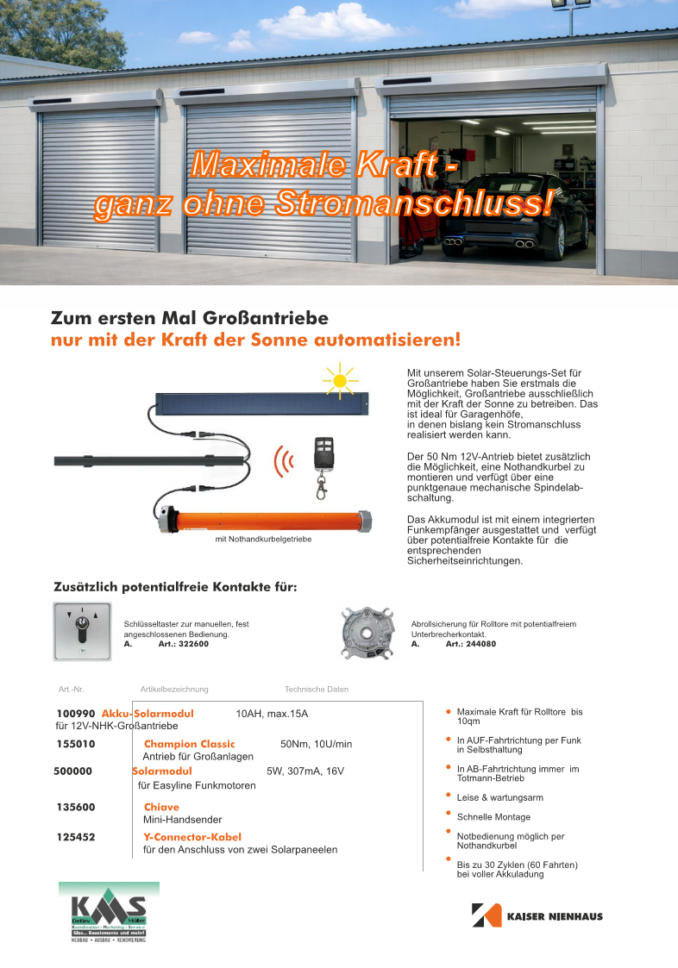 Antriebe und Empfänger